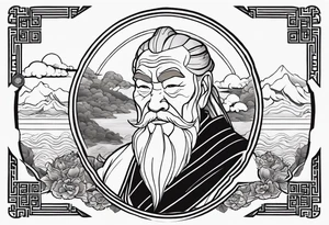 Uncle Iroh from avatar the last aibender in a powerfull way tattoo idea