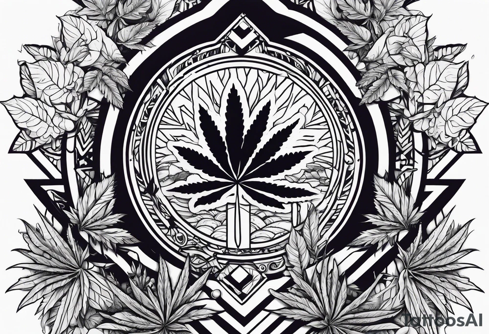 Marijuana and Psychedelic inspired tattoo tattoo idea