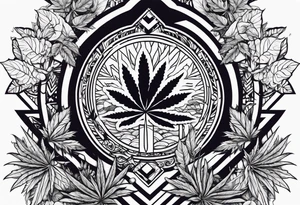 Marijuana and Psychedelic inspired tattoo tattoo idea