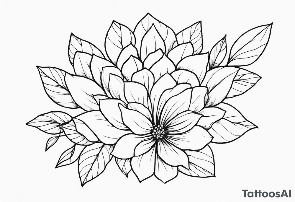 dainty fine line flower tattoo tattoo idea