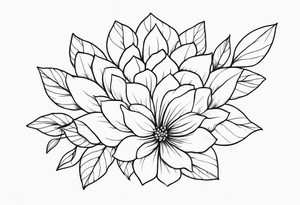 dainty fine line flower tattoo tattoo idea
