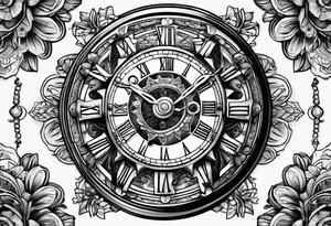 A mechanical watch face tattoo idea