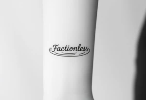 A water ripple effect with the word "Factionless" subtly appearing, representing those who reject societal divisions tattoo idea