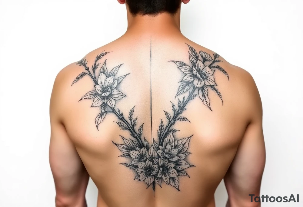 Sexy full back tattoo garden of eden⁹ tattoo idea