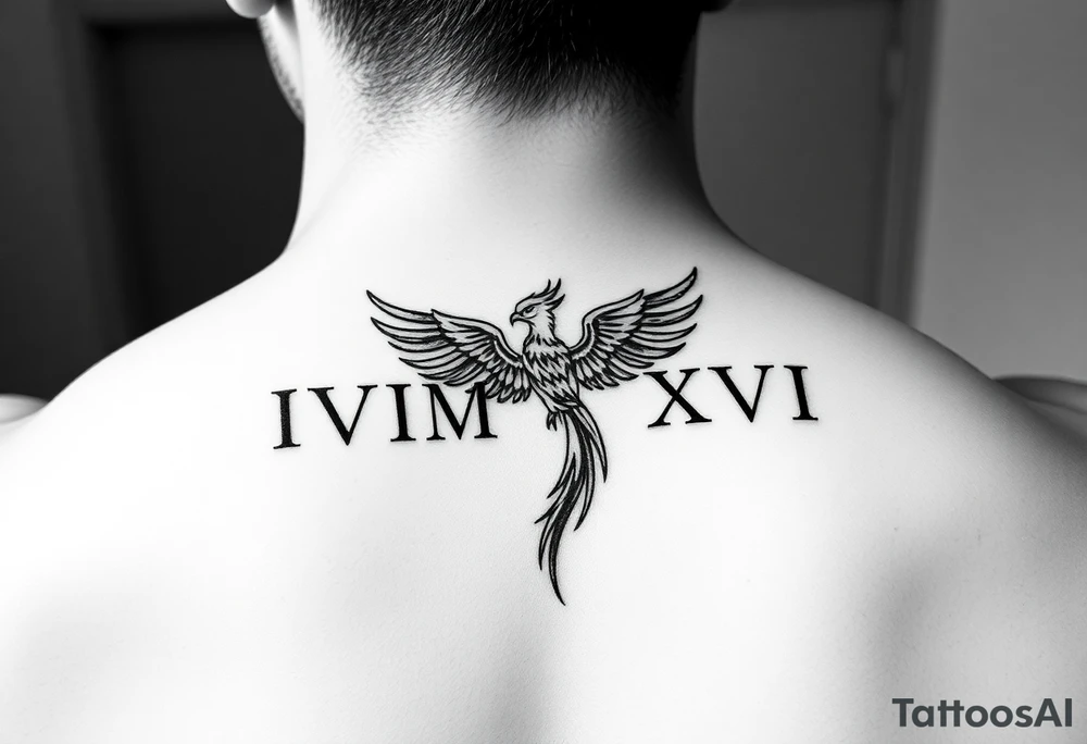 IVIMMXVI with small phoenix for wrist tattoo idea