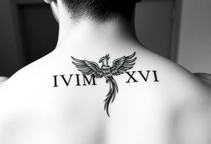 IVIMMXVI with small phoenix for wrist tattoo idea