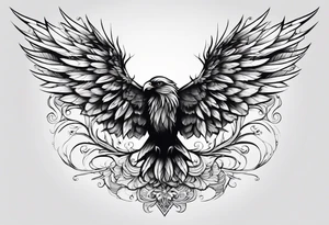 tree wings, but the branches are the wings  and no feathers or leaves. tattoo idea