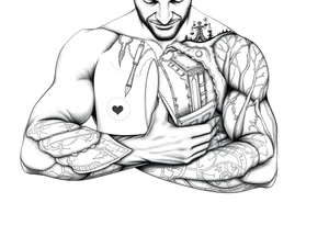 Dungeons and Dragons, Dungeon Master, Reading, Writing, Fantasy, Forest Scene tattoo idea