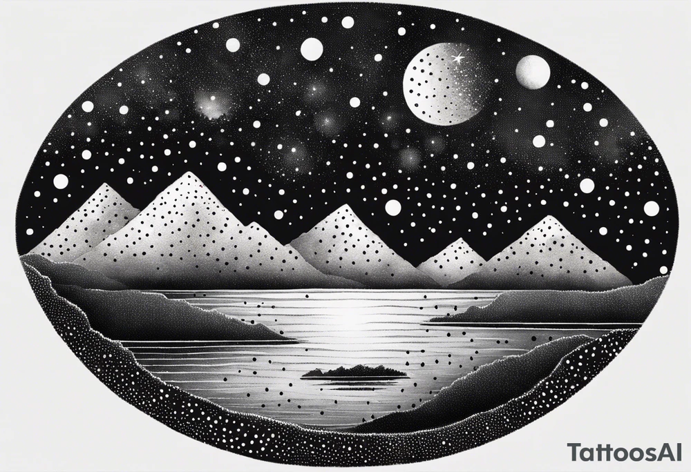 Winter night sky tattoo idea
