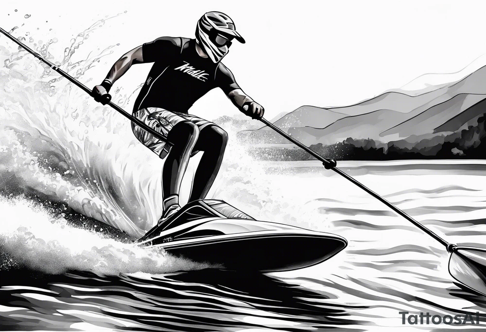 water skier tattoo idea