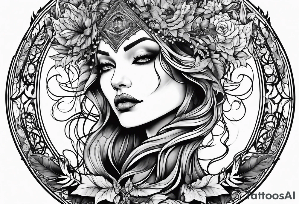 Gothic Mother Earth tattoo idea