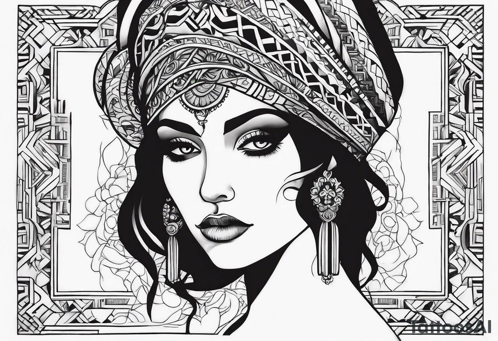Griechische frau skulptur tattoo idea