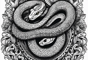 Snake with lsd effect tattoo idea