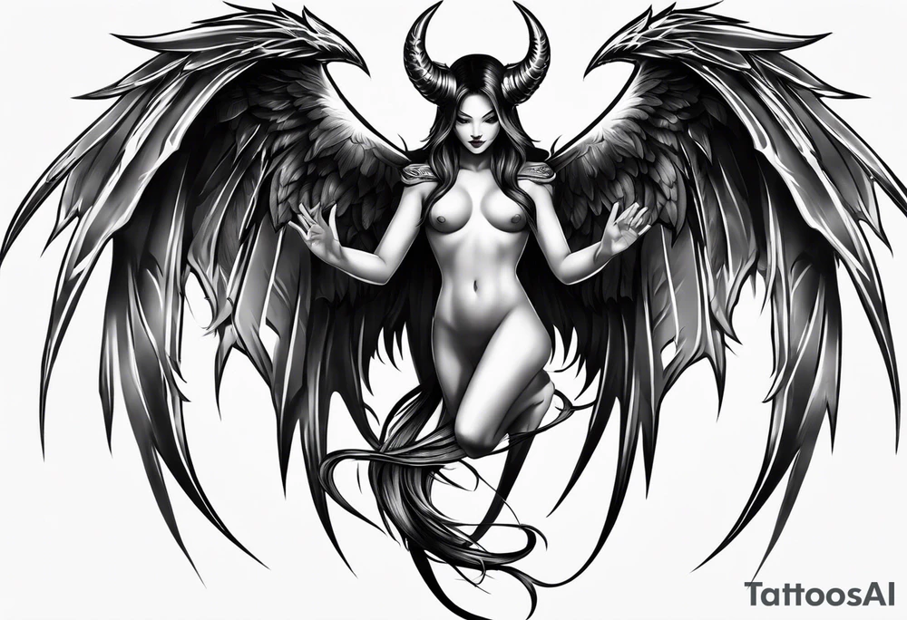devil wing tattoo idea