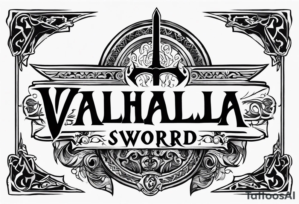 Valhalla 
 sword tattoo idea