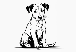 Mão e pata de cachorro Haifay tattoo idea