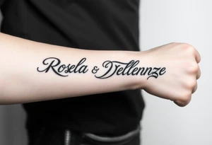 Combine the names rosela dashi and thellenze for a tattoo tattoo idea