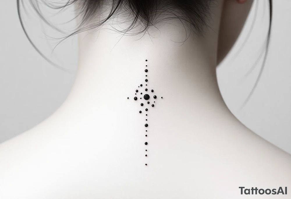Back of neck tattoo idea