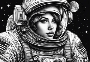 astronaut tattoo idea