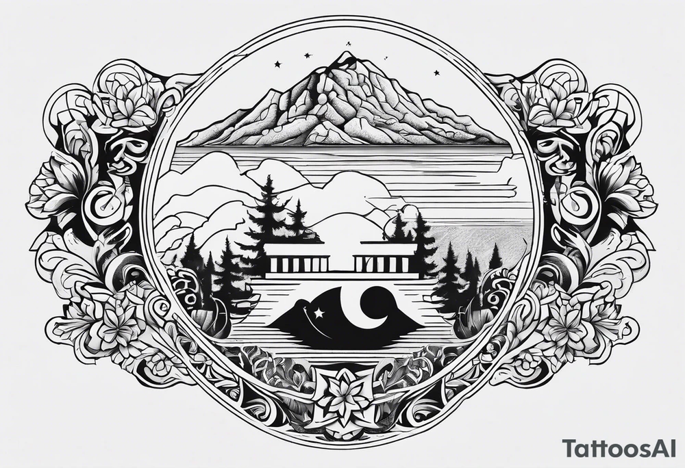 greek inspired water-based tattoo tattoo idea