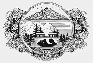 greek inspired water-based tattoo tattoo idea