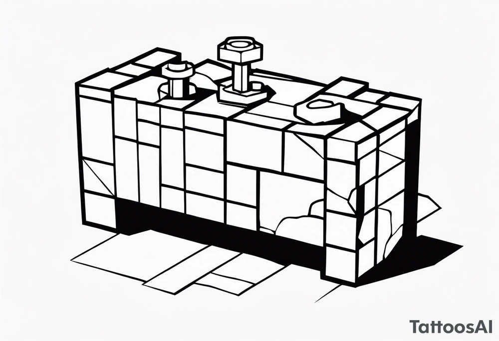 Lego brick and crossfit tattoo idea