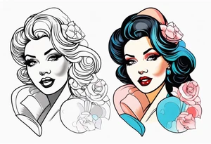 pinup girl tattoo idea