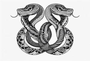 Double head snake tattoo for placement along the spine in japanese style to symbolise a journey of healing and transformation with reference to being a twin tattoo idea