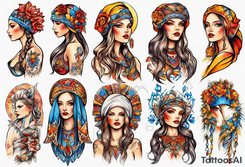 Beautiful Ukrainian Woman Forward tattoo idea