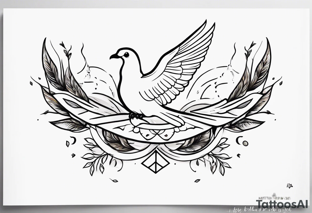Snake and dove arm tattoo with bible verse Matthew 10:16 included tattoo idea