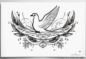 Snake and dove arm tattoo with bible verse Matthew 10:16 included tattoo idea