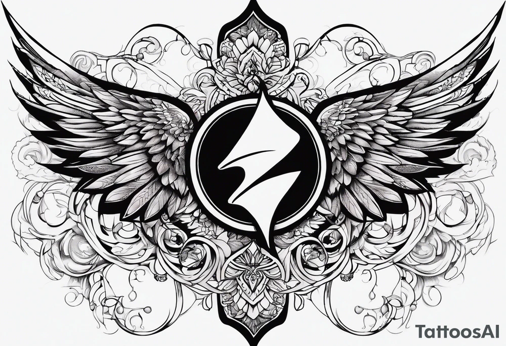I need to cover an old tattoo of the word forever, the new tattoo should be a wing tattoo idea