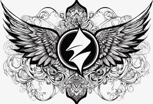 I need to cover an old tattoo of the word forever, the new tattoo should be a wing tattoo idea