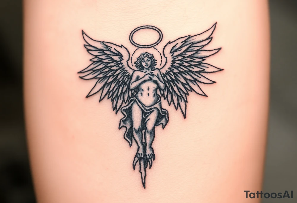 angel falling tattoo idea