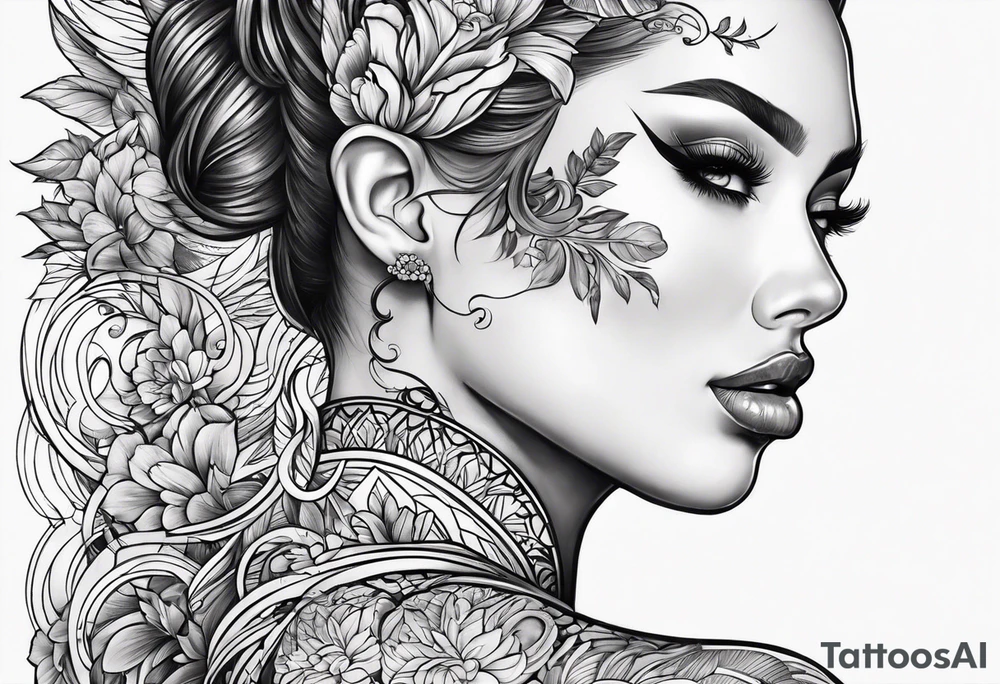 full body tattoo rectangle tattoo idea