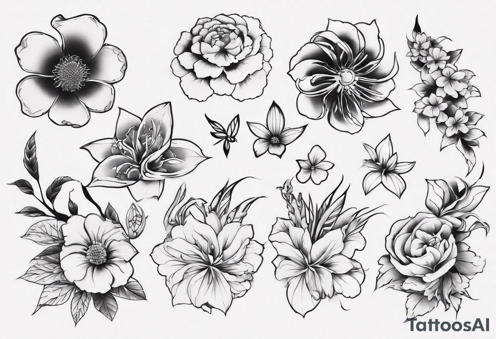 Flowers tattoo idea
