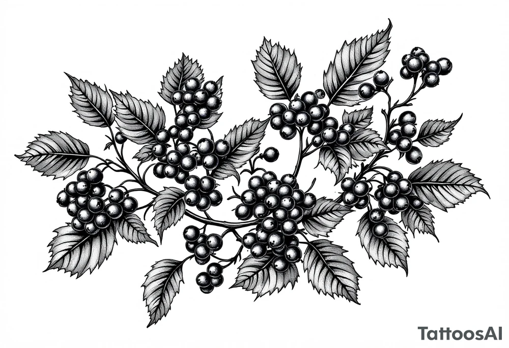 American traditional blackberry vine to wrap around an arm

I tattoo idea