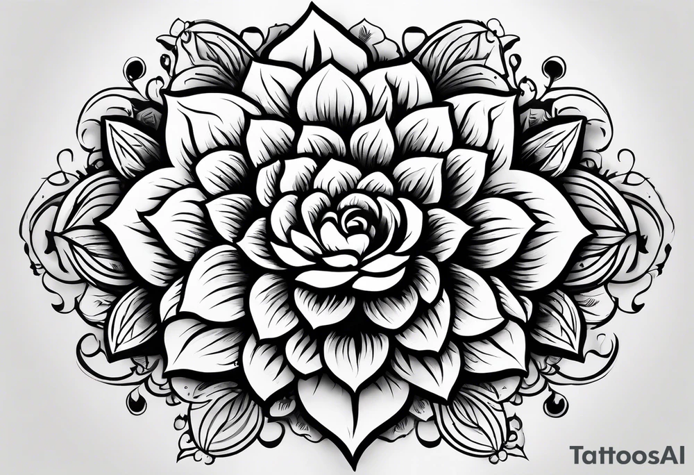 This phrase 'God grant me the serenity to accept the things I cannot change, Courage to change the things I can, and Wisdom to know the difference.' In a flower tattoo idea