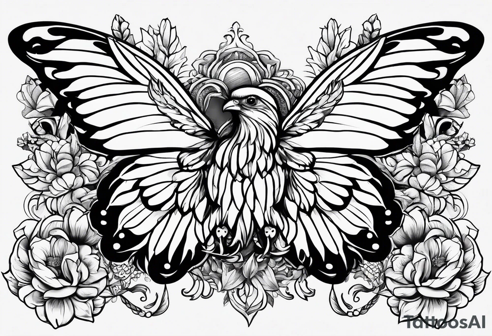 Fliegende weisse Taube tattoo idea