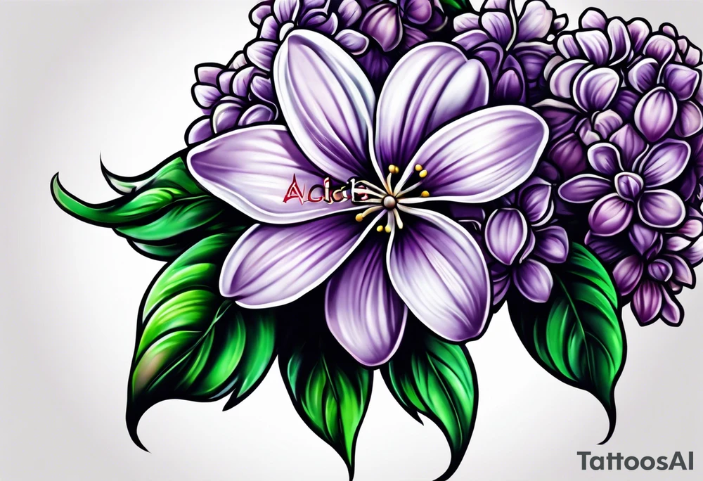 Lilac flowers tattoo idea
