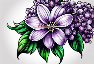 Lilac flowers tattoo idea