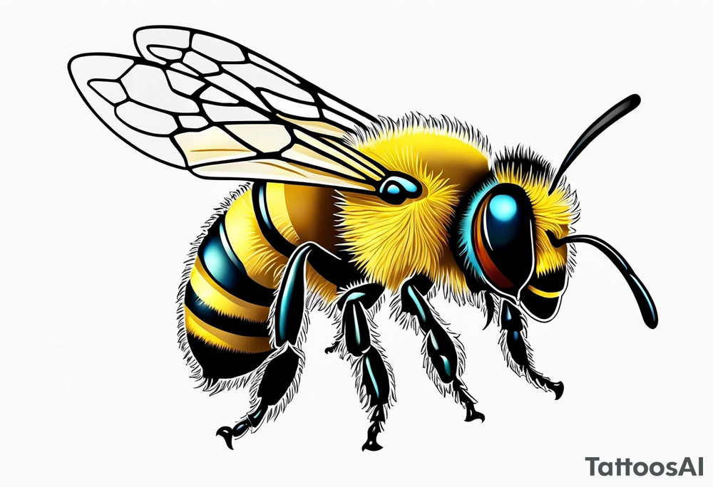 Small bee, not real tattoo idea