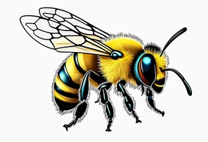 Small bee, not real tattoo idea