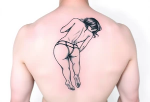 Pantsless woman bending over tattoo idea tattoo idea