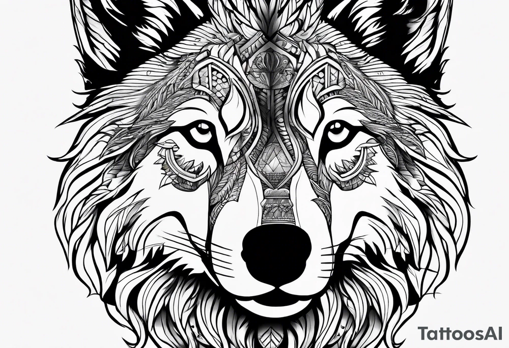 a wolf in the wild tattoo idea