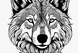 a wolf in the wild tattoo idea