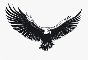 condor wings spread across shoulders tattoo idea