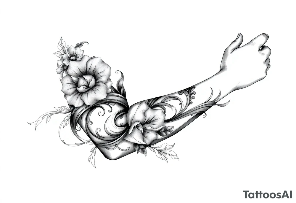 Змея вокруг руки tattoo idea