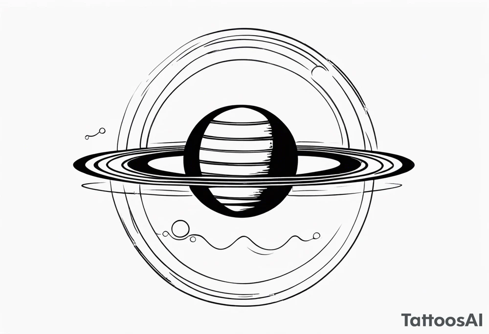 Saturn and infinity Symbol tattoo idea