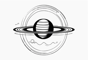 Saturn and infinity Symbol tattoo idea